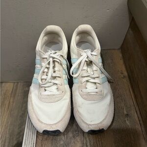 Adidas White and Tan Sneakers